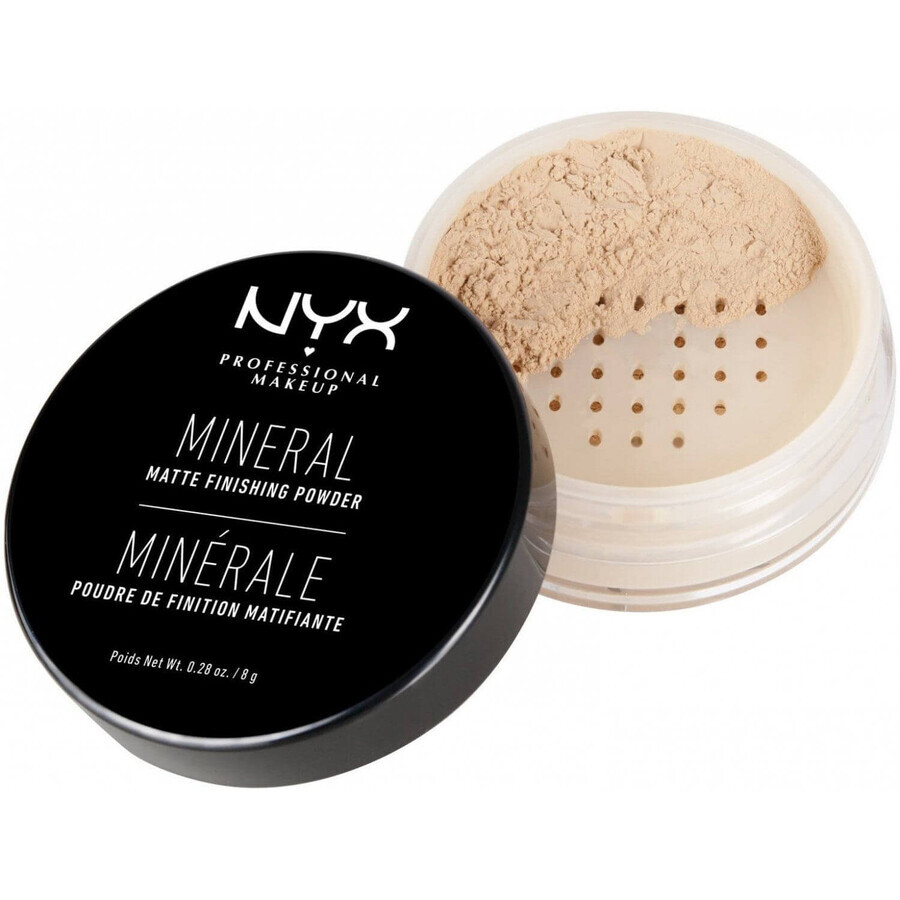 NYX Professional Makeup Mineral Finishing Powder Polvere minerale per il finissaggio - Leggera/Media 8 g