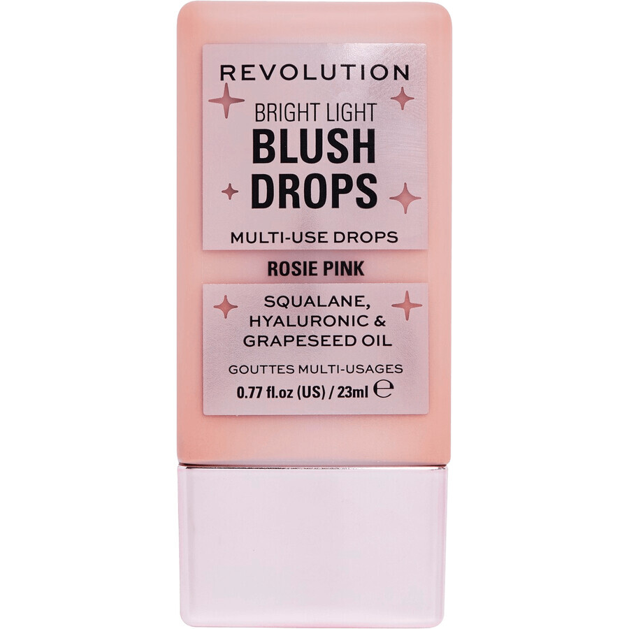 Revolution Bright Light Blush Drops Pink Rosie, Blush 23 ml