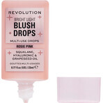 Revolution Bright Light Blush Drops Pink Rosie, Blush 23 ml