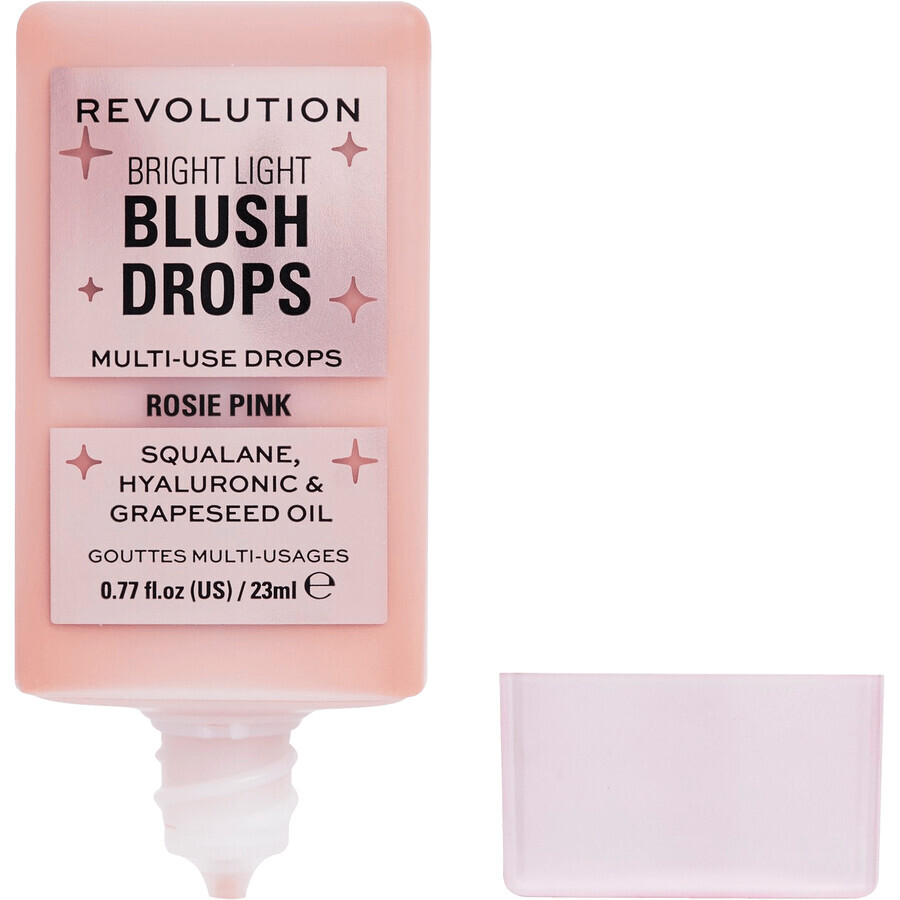 Revolution Bright Light Blush Drops Pink Rosie, Blush 23 ml