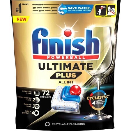 Finish Ultimate Plus Regular 72 pcs