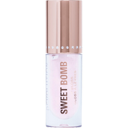 Revolution Sweet Bomb Brillo de labios con purpurina rosa Candyfloss 4,5 ml