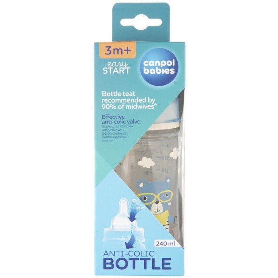 Canpol babies EasyStart Biberón BONJOUR PARIS BONJOUR PARIS azul 240 ml