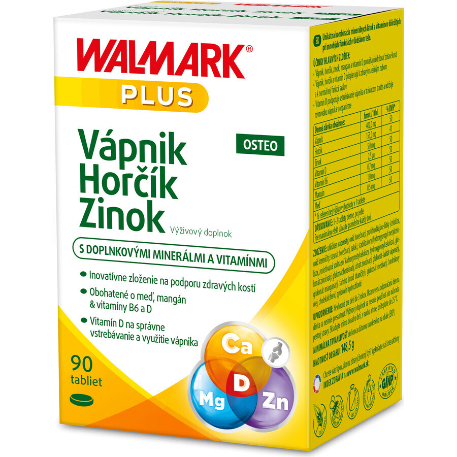 Walmark Calcium Magnésium Zinc OSTEO 90 comprimés 90 comprimés