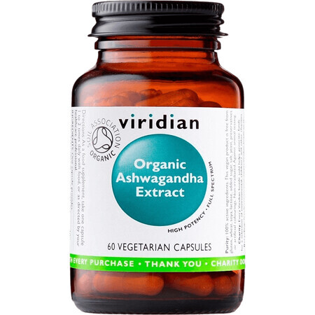 Viridian Ashwagandha Extract Organic 60 gélules