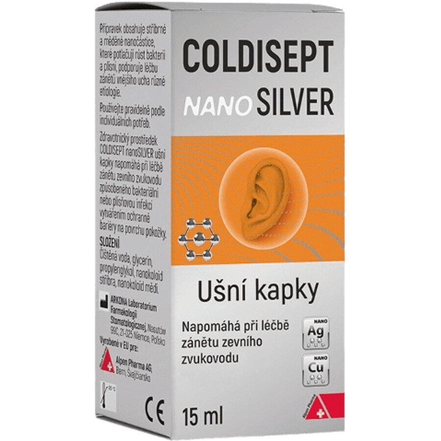 Coldisept NanoSilver ear drops 15 ml