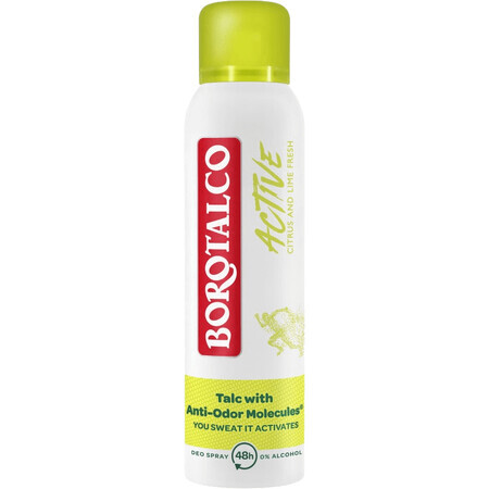 Borotalco Active Desodorante Fresco Cítricos y Lima Spray Antitranspirante Unisex 150 ml