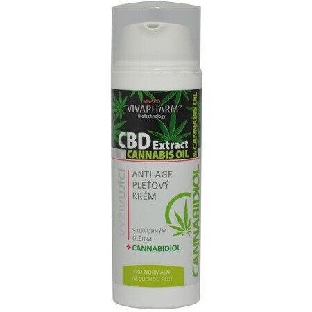 Vivapharm Crème anti-âge au cannabidiol 50 ml