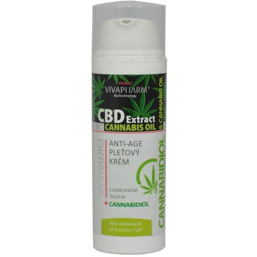 Vivapharm Crème anti-âge au cannabidiol 50 ml