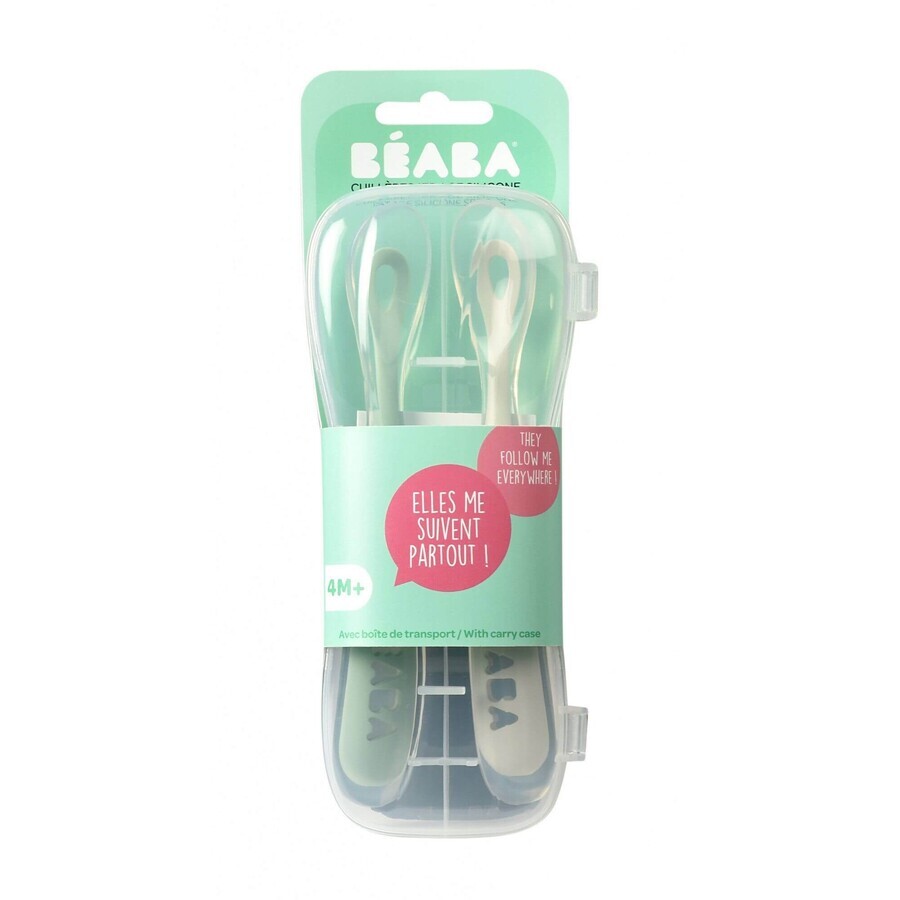 Beaba Prima silicone spoon with box Grey 2 pcs