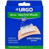 Urgo Burns Pour brûlures Patch lipidocolloïde stérile 10 x 7 cm 4 pcs