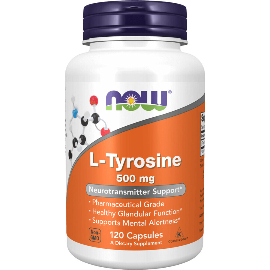 Now Foods L-Tyrosine 500 mg 120 gélules