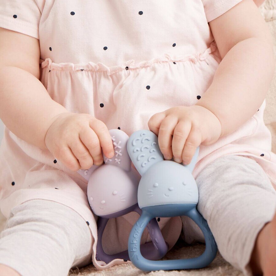 B. box Cooling Teether Rabbit - bleu