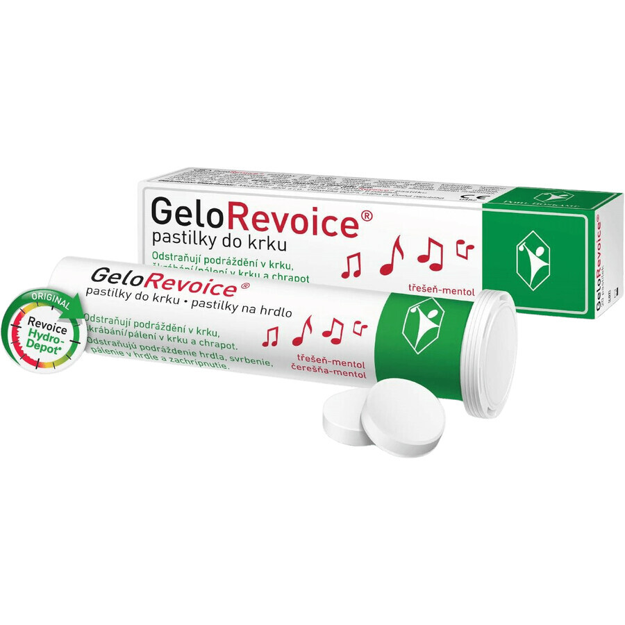 GeloRevoice pastilles pour la gorge cerise menthol 20 pièces