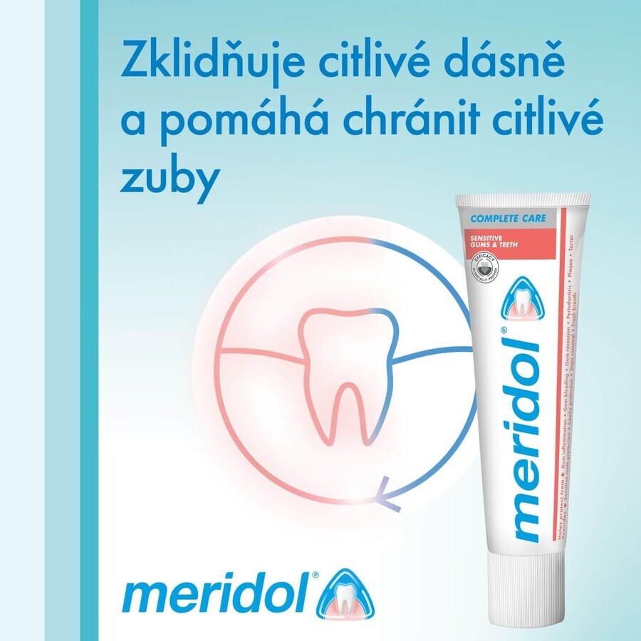 Meridol Complete Care Toothpaste for sensitive gums and teeth 3 x 75 ml