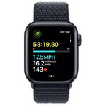 Apple Watch SE GPS 40 mm carcasă din aluminiu cu bucla sport, miezul nopții