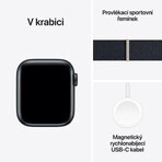 Apple Watch SE GPS 40 mm carcasă din aluminiu cu bucla sport, miezul nopții