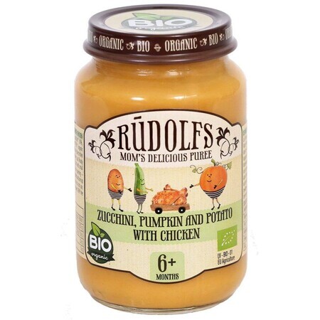 Allnature Rudolfs Calabacines ecológicos, calabacines, patatas con pollo 190 g