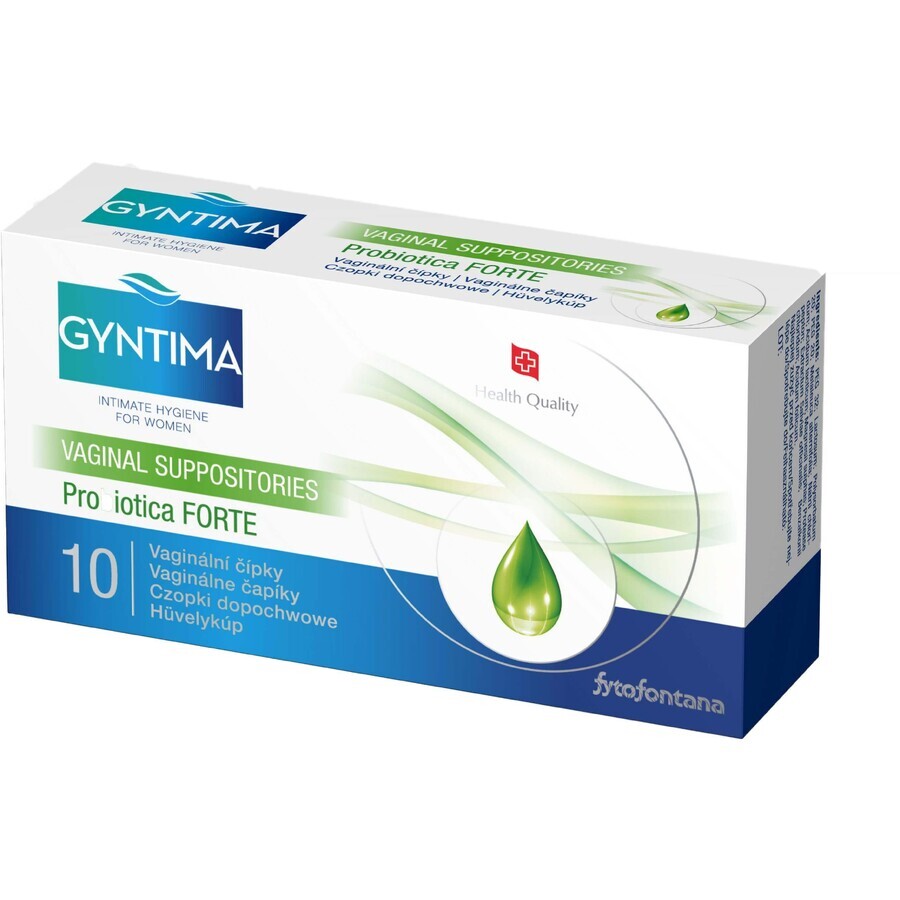 Fytofontana Gyntima Suppositoires vaginaux Probiotica Forte 10 pcs