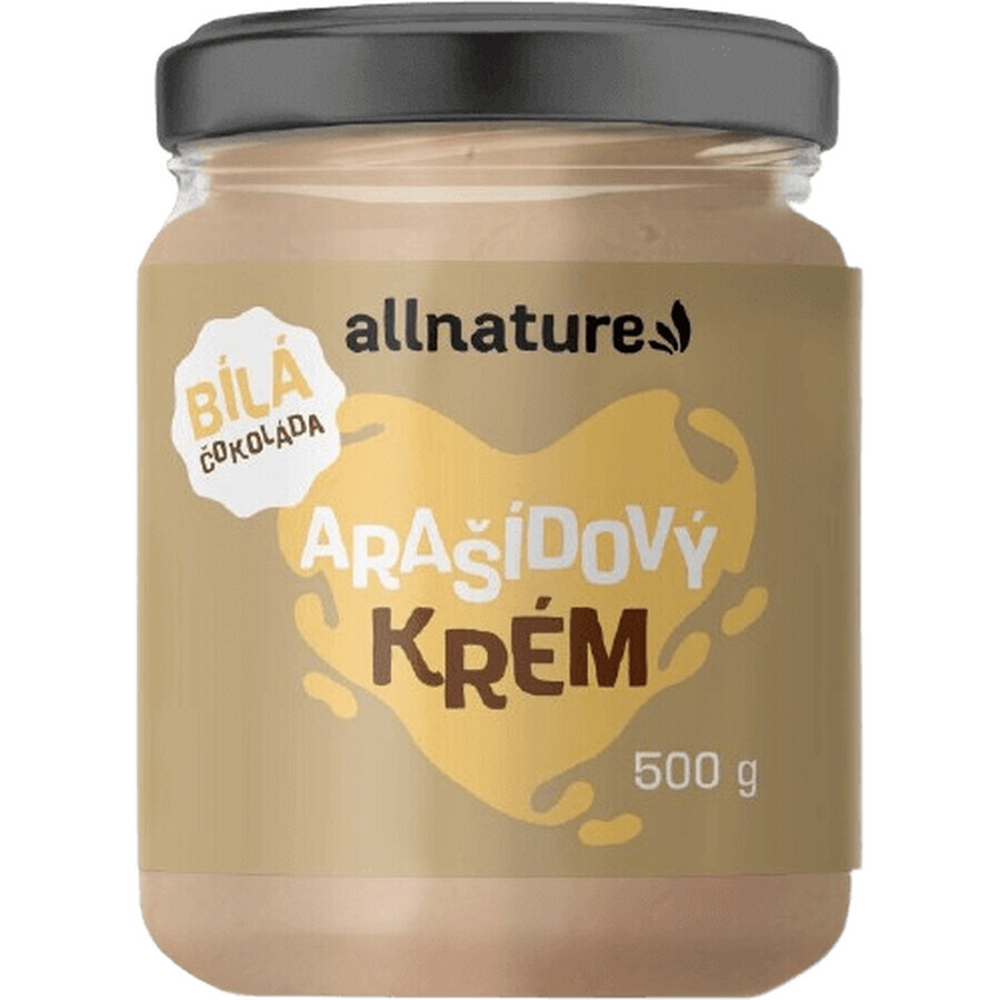 Allnature Crema de cacahuete con chocolate blanco 500 g