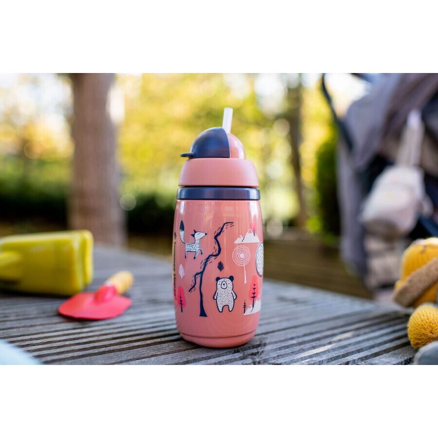 Tommee Tippee Superstar, 12m+, niet-druppelende sportbeker, roze 266 ml