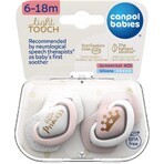 Canpol bebés Set de chupetes simétricos de silicona ROYAL BABY rosa 6-18m 2 piezas