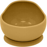 Petite&Mars Silicone bowl with suction cup TAKE&MATCH Intense ochre 6m+ 350 ml