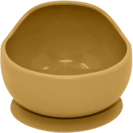 Petite&Mars Silicone bowl with suction cup TAKE&MATCH Intense ochre 6m+ 350 ml