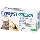 Fypryst Combo 50 mg/60 mg Oplossing voor aanbrengen op de huid voor katten en fretten 0,5 ml