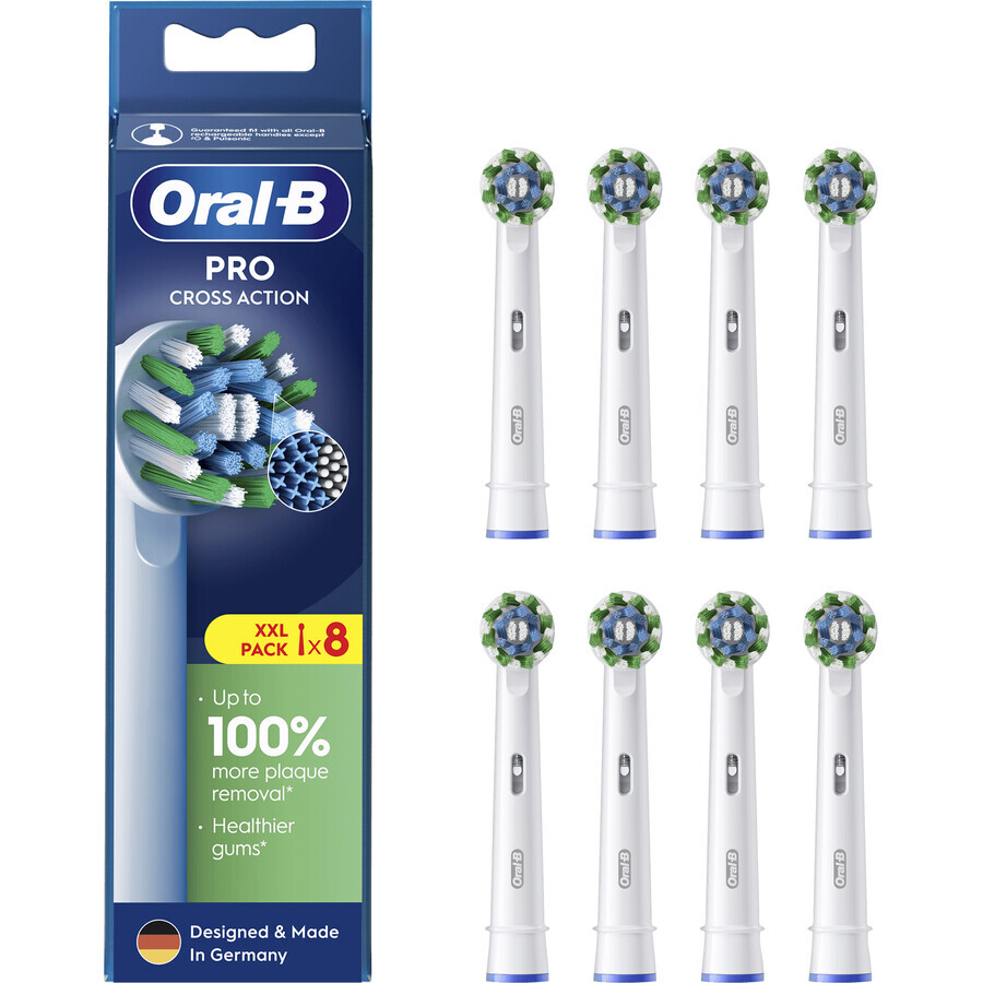 Oral-B Pro Cross Action têtes de remplacement 8 pcs