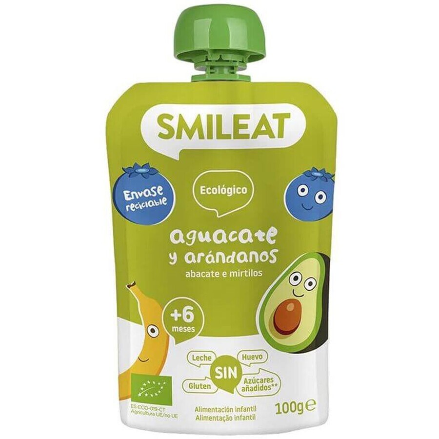 Smileat Sachet pomme, banane, avocat et myrtille bio 6M+ 100 g