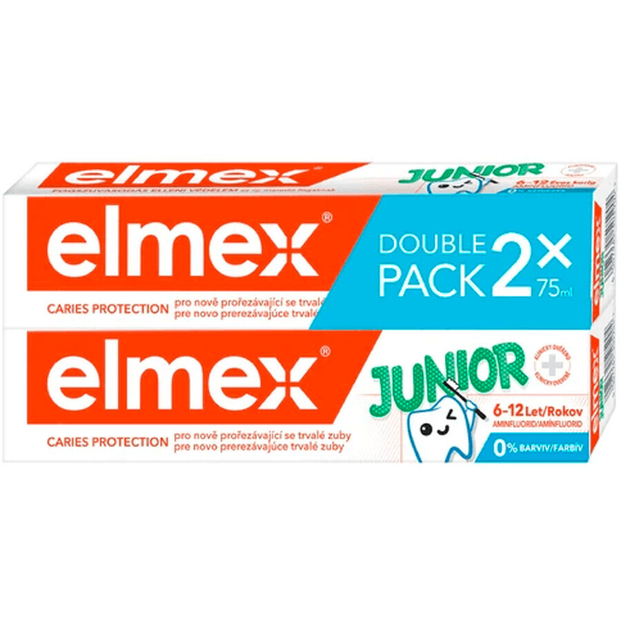 Dentifrice pour enfants Elmex Junior Duopack 2 x 75 ml