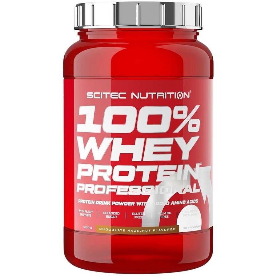 Scitec Nutrition 100% Whey Protein Professional Chocolat / Noisette 920 g