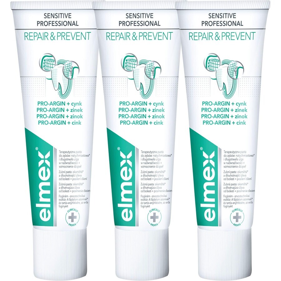 Elmex Sensitive Professional Repair & Prevent Dentifrice 3 x 75 ml