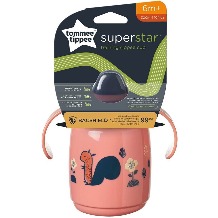 Tommee Tippee Tippee Superstar Sippee Sippee 6m+, rose 300 ml