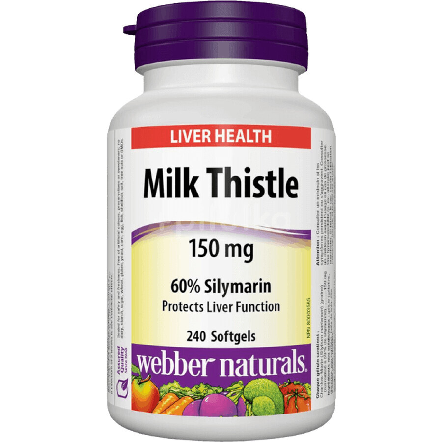 Webber Naturals Milk Thistle 150mg 240 comprimate