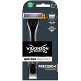 Wilkinson Sword Quattro Essential Precision Trimmer aparat de ras + 1 cap de schimb