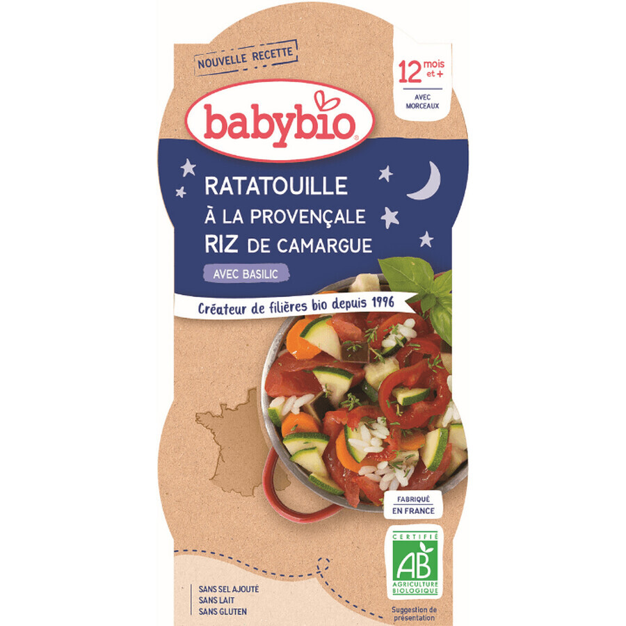 Babybio menú Buenas Noches pisto con arroz 2 x 200 g