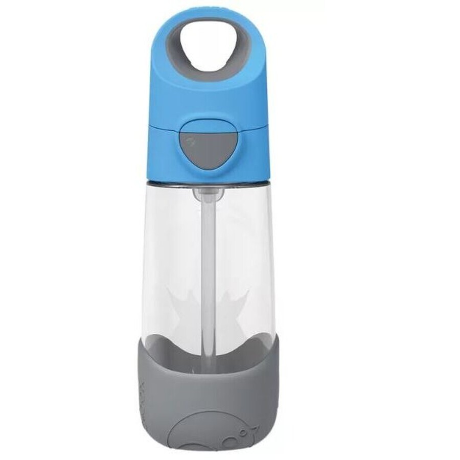 B. can Drinking bottle with blue/grey straw 450 ml