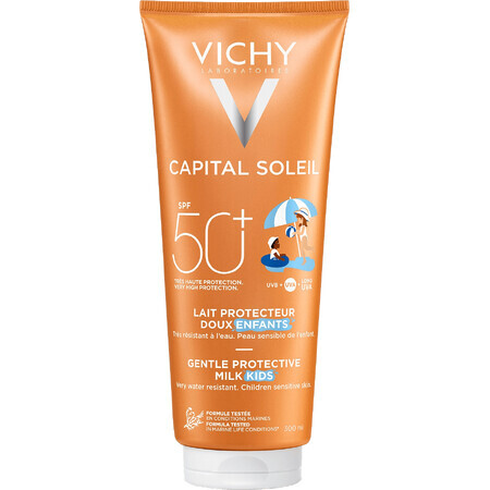 Vichy Capital Soleil Lotion protectrice pour enfants SPF 50 pour le visage et le corps 300 ml