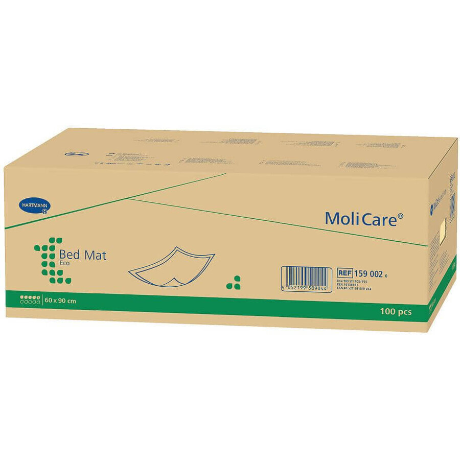 MoliCare Eco bed mattress Eco 5 drops Absorbent pads 60 x 90 cm 100 pcs