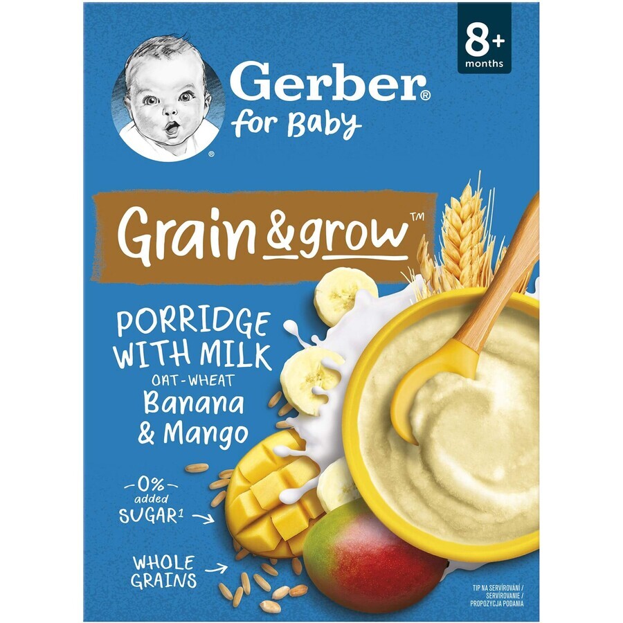 Gerber Porridge with wheat and oat milk, banana and mango 200 g