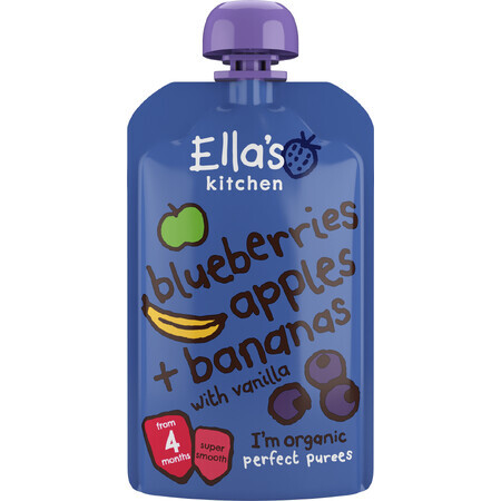 Ella's Kitchen Manzanas, arándanos y plátanos ecológicos 120 g