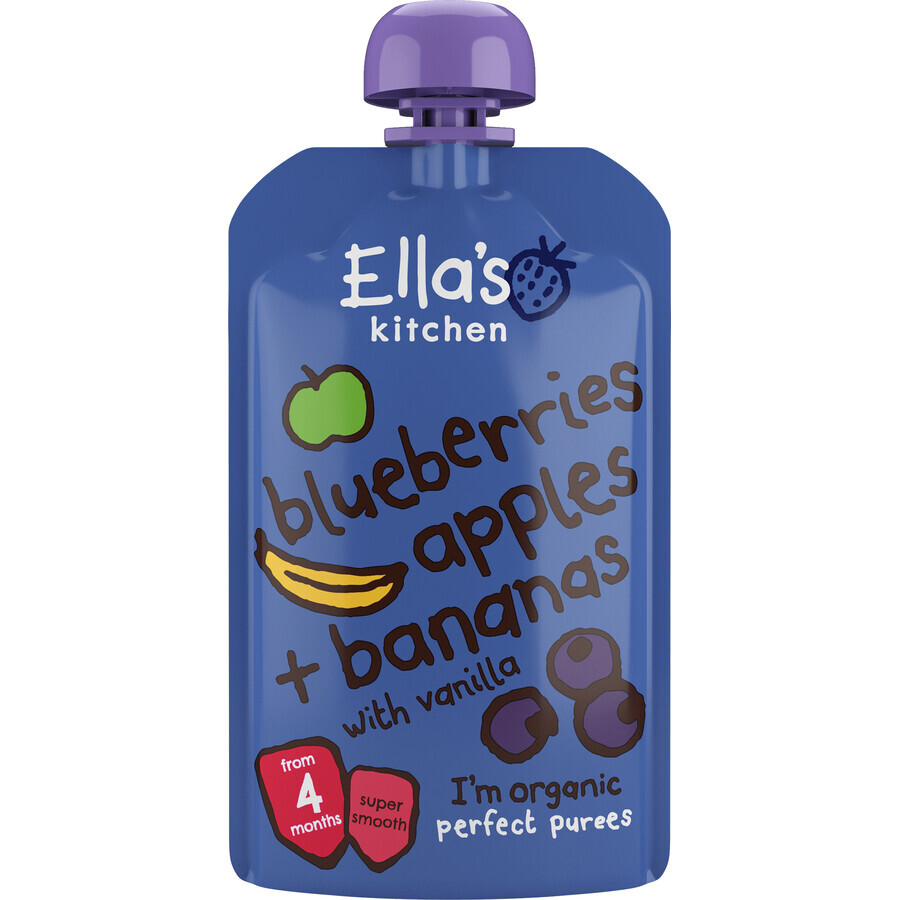 Ella's Kitchen Manzanas, arándanos y plátanos ecológicos 120 g