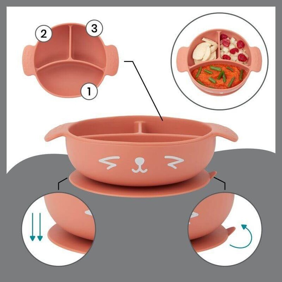 Babymoov Silicone Dining Set LEARN´ISY KIT Fox 3 buc