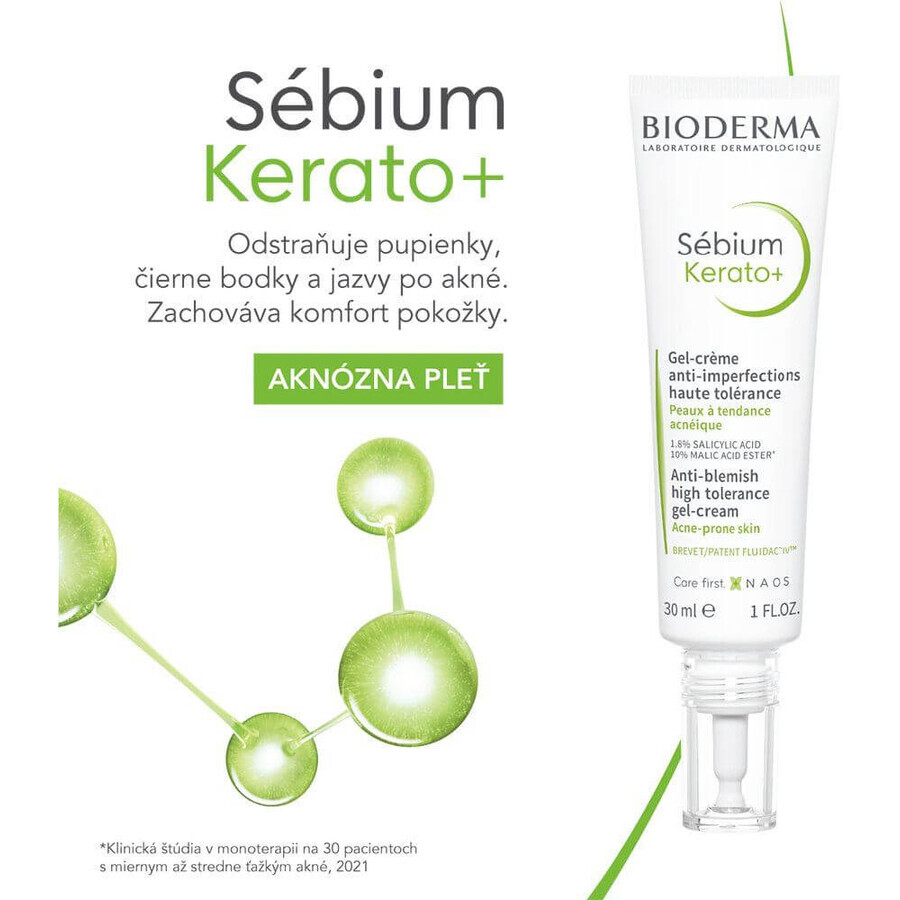 Bioderma Sébium Kerato+ gel-crème acné haute tolérance 30 ml