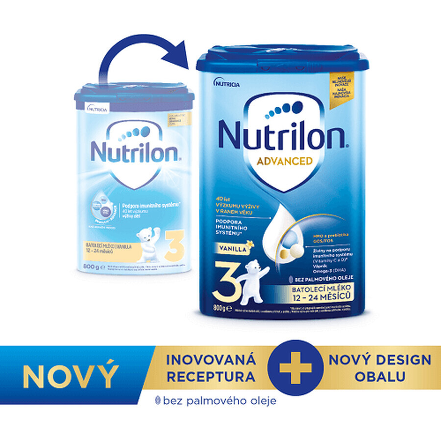 Nutrilon 3 Advanced Vanilla infant formula 800 g