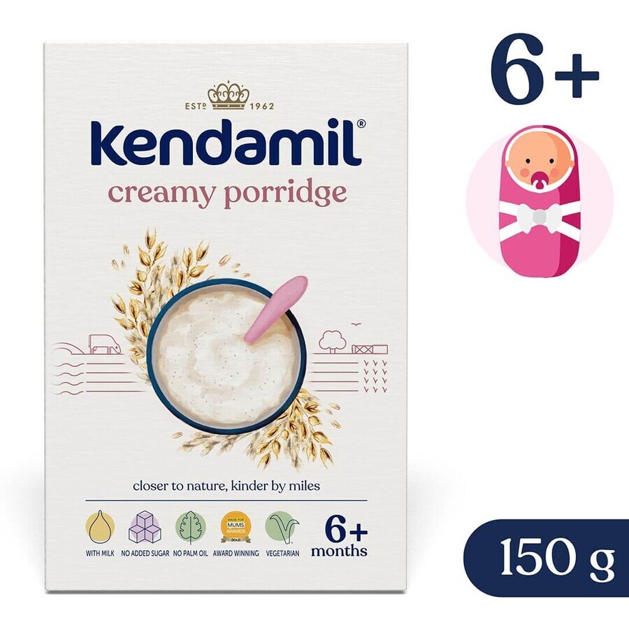 Kendamil Porridge crémeux à l'avoine 6m+, 150 g