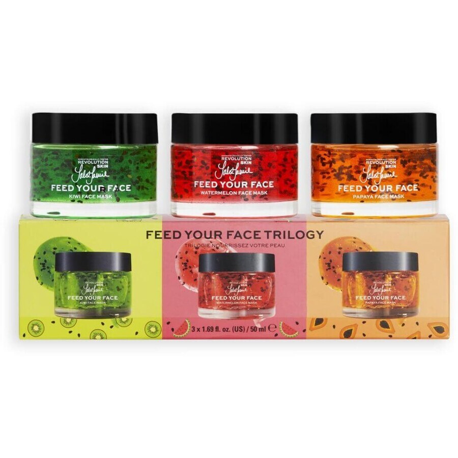 Revolution Skincare X Jake Jamie Jamie Fruity Mask Trio - melon, papaya and kiwi 3 x 50 ml