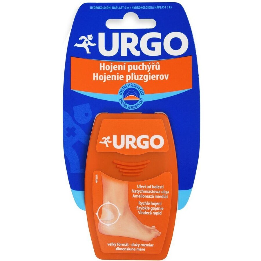 Urgo Blister Healing Plasters comme une seconde peau transparente 7,2 x 4,3 cm 5 pcs